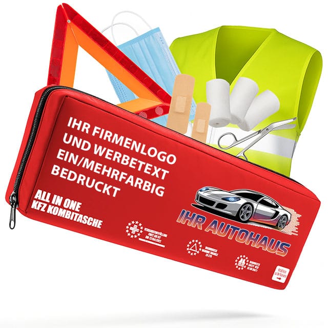 All in One Kfz Kombitasche Rot – Bild 2