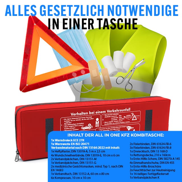 All in One Kfz Kombitasche Rot – Bild 5