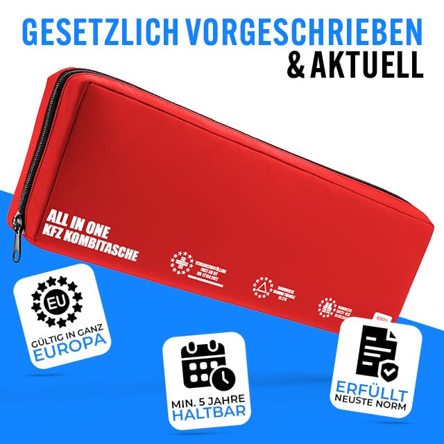 All in One Kfz Kombitasche Rot – Bild 4